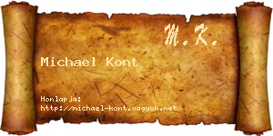 Michael Kont névjegykártya